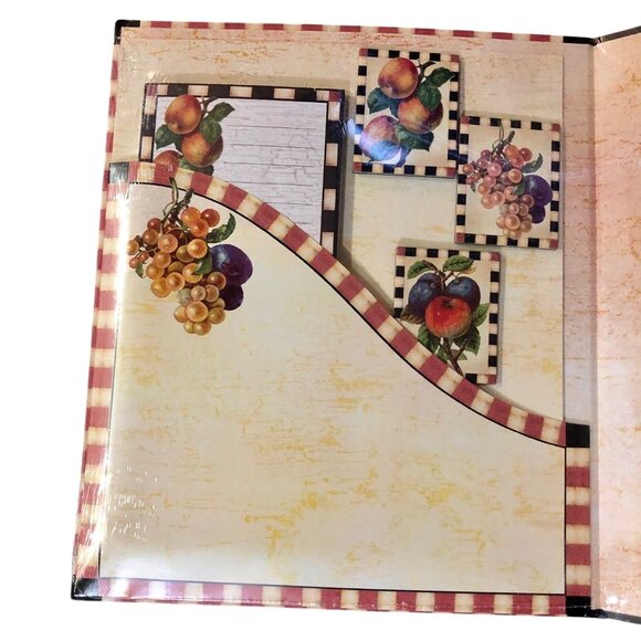 New Seasons Deluxe Recipe Binder 2003 Fruit Hardcover New Not Sealed 50 Pages - Picture 2 of 12